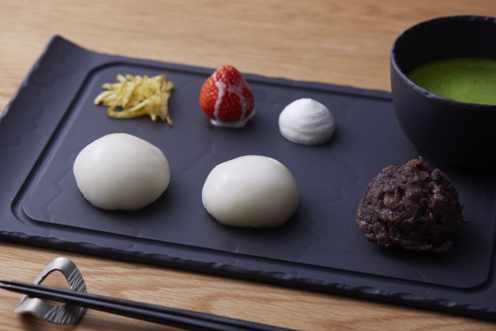 ハンドメイド♪ミニチュアフード⭐︎栗とお餅のぜんざいセット 